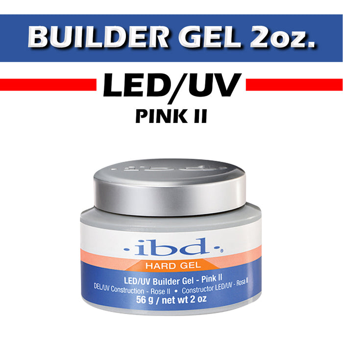 IBD Hard Gel LED/UV, Builder Gel, PINK II, (JAR) 2oz (Pk: 72 pcs/case)