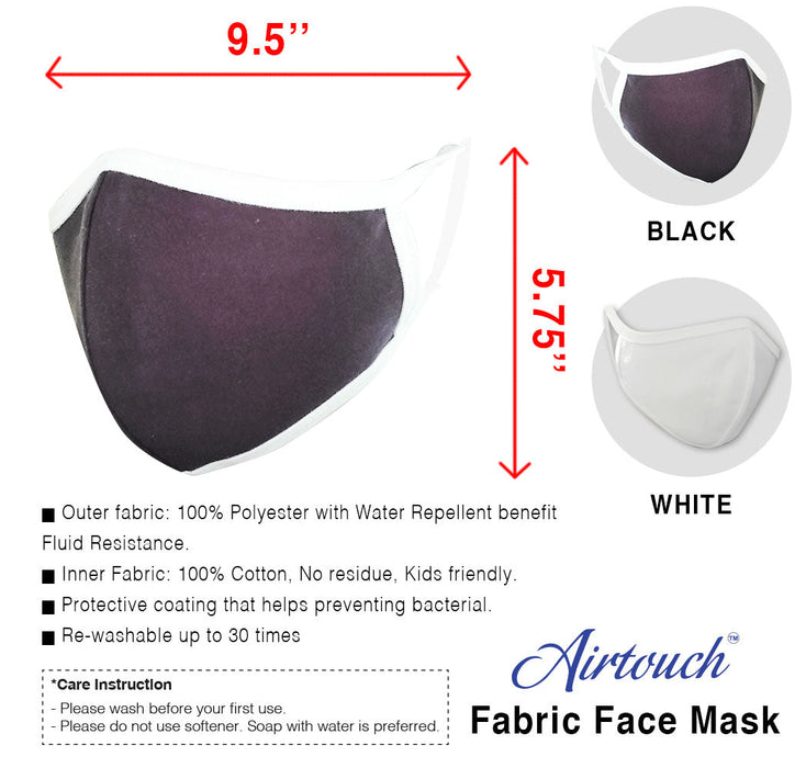 Airtouch Fabric Face Mask (COTTON), 3 PLY (Packing: 1,000 pcs/case)