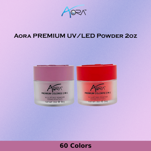 Aora PREMIUM UV/LED Powder 2oz (60 Colors) Collection 000