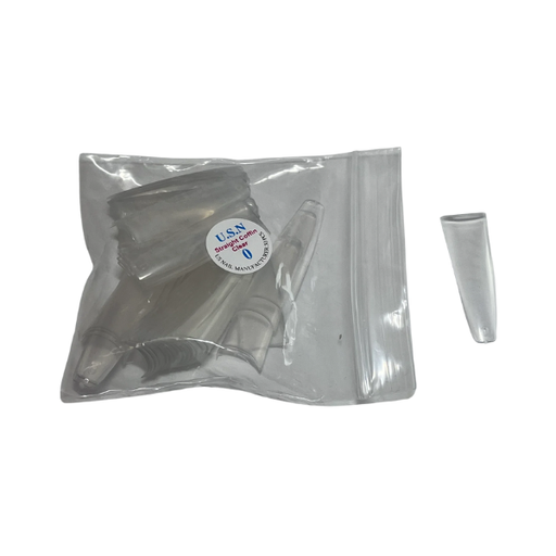 USN Straight Coffin Crystal Clear Nail Tip (CCC), BIG Bag (Pk: 50 pcs / Small Bag, 100 Small Bags / Big Bag), 000