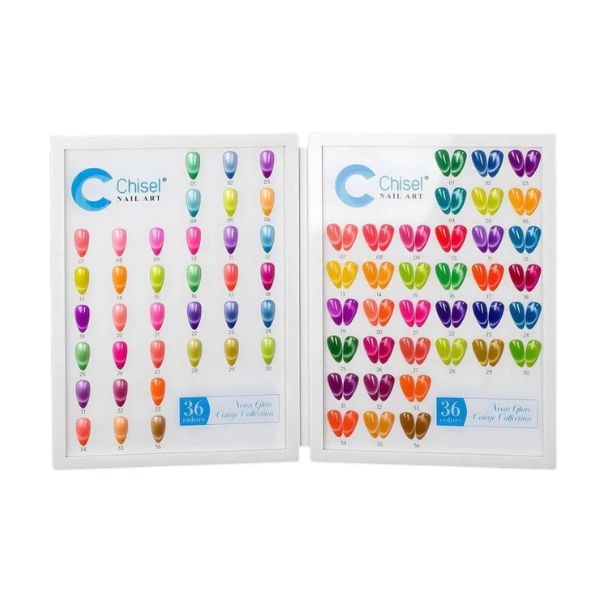 Chisel NEON GLOW Cat Eye Gel Collection Set of 36 Colors