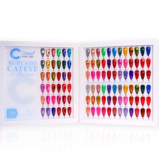 Chisel Ruby Kiss Cat Eye Gel 0.5oz, KIT (36 Colors)