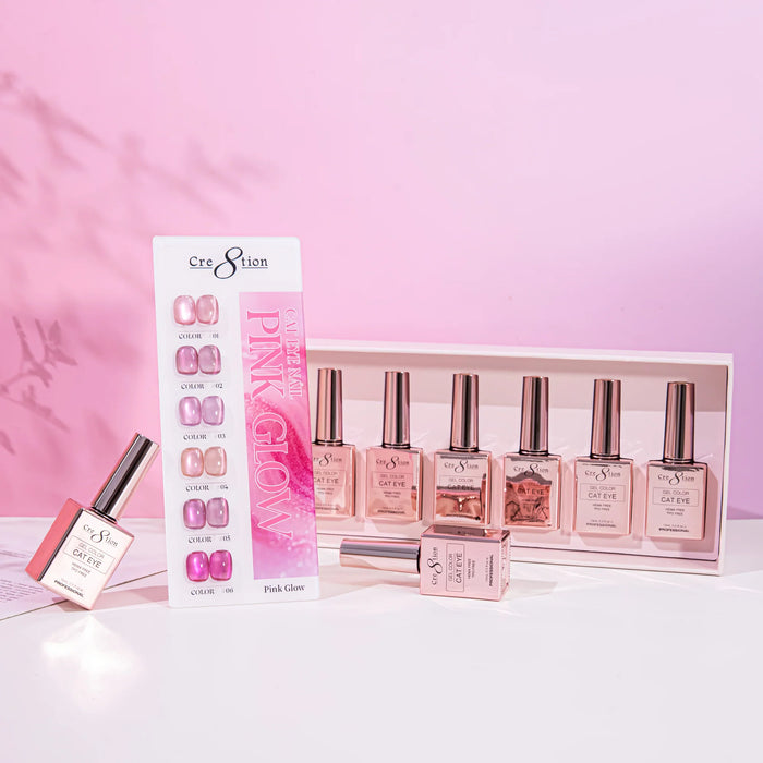 Cre8tion Cat Eye Kit - PINK GLOW (6 colors), (Pk: 24 kit /case) Collection