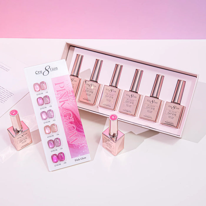 Cre8tion Cat Eye Kit - PINK GLOW (6 colors), (Pk: 24 kit /case) Collection