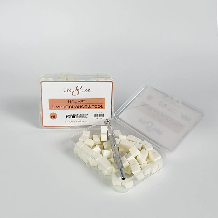 Cre8tion Nail Art - Ombre Sponge & Tool, BOX (Pk: 100 pcs/box)