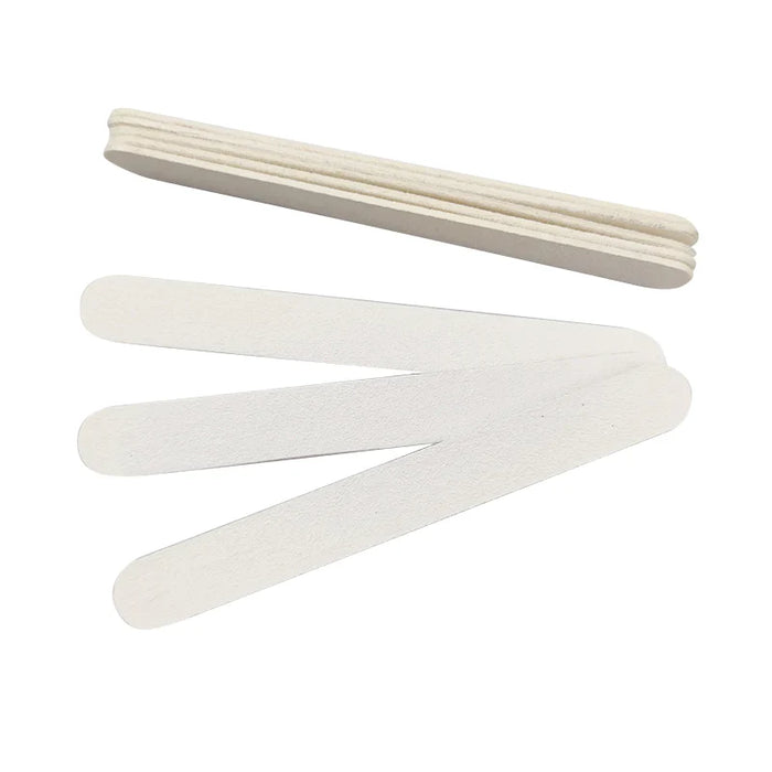 Cre8tion Disposable Mini Nail File Wood Center White, Grit 80/80, CASE (Pk: 100 packs/case)