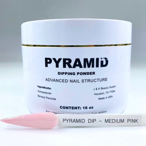 Pyramid Dipping Powder, Pink & White Collection, MEDIUM PINK, 16oz OK1204LK