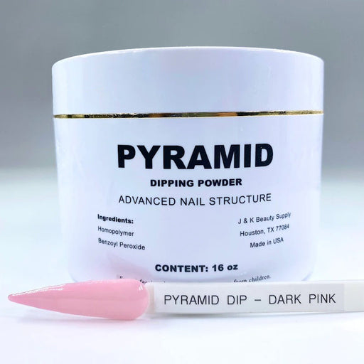Pyramid Dipping Powder, Pink & White Collection, DARK PINK, 16oz OK1204LK