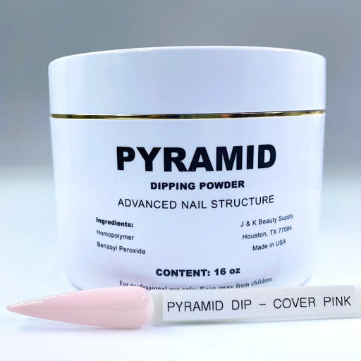 Pyramid Dipping Powder, Pink & White Collection, COVER PINK, 16oz OK1204LK
