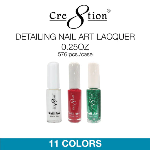 Cre8tion Detailing Nail Art Lacquer, Color List Note, 000
