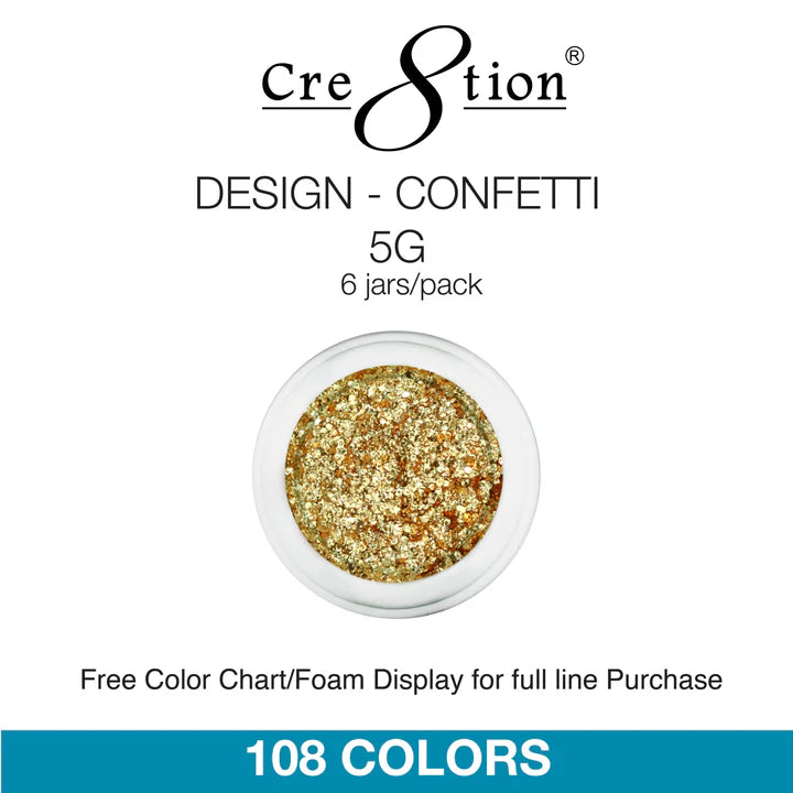 Cre8tion Nail Art 5g - Designed Confetti Glitter (108 Colors) 000