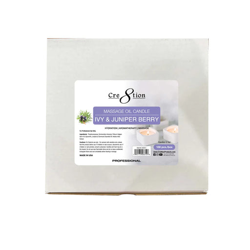 Cre8tion Massage Oil Candles - Tealight 0.5oz - IVY & JUNIPER BERRY (Pk: 100 pcs/box)