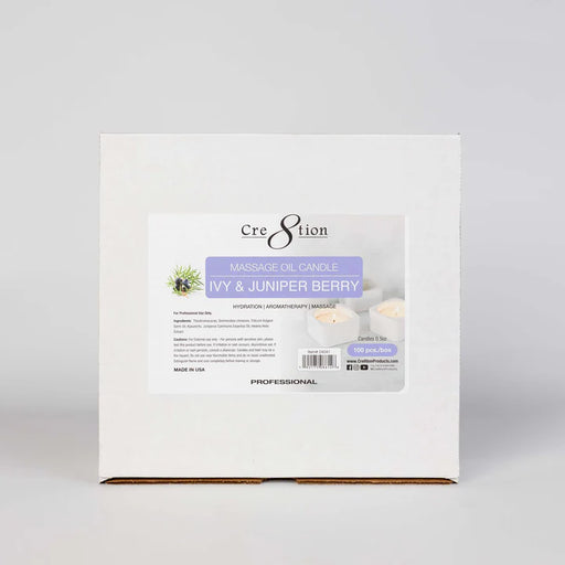 Cre8tion Massage Oil Candles - Tealight 0.5oz - IVY & JUNIPER BERRY (Pk: 100 pcs/box)