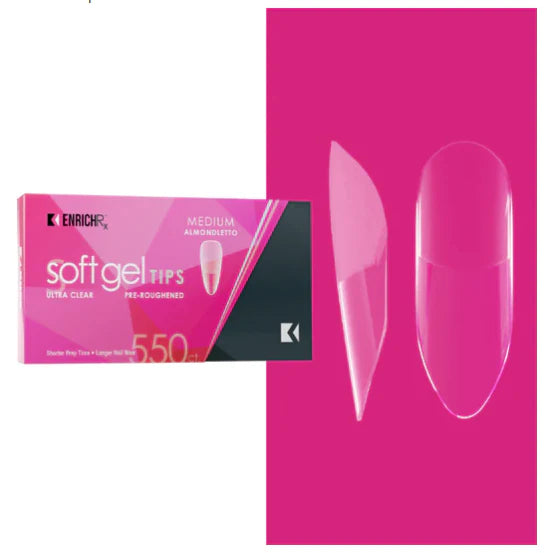 Kupa EnrichRx Soft Gel Tips - Almondletto Medium 550 Count
