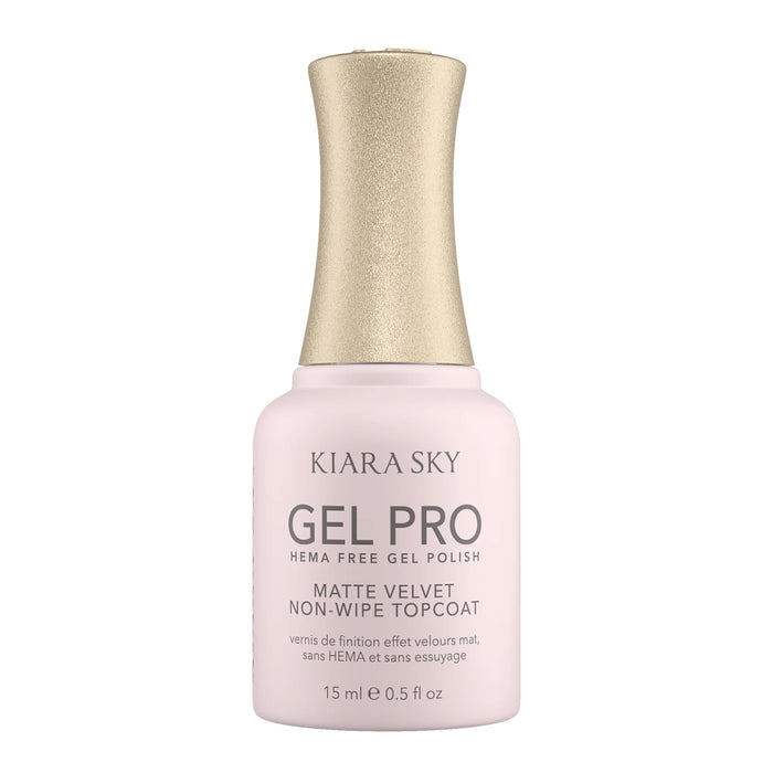 Kiara Sky Gel Pro, Matte Velvet Top Coat 0.5oz (Hema-Free)