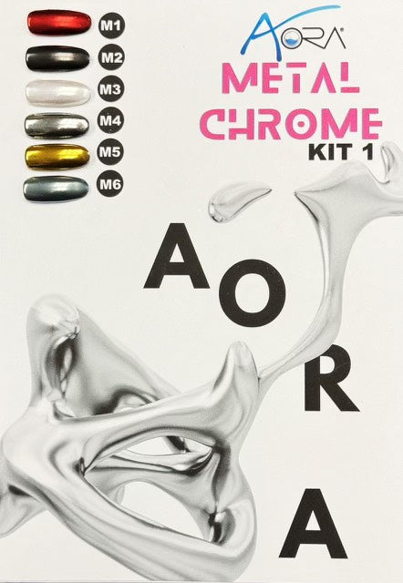 Aora Metal Chrome Powder, Kit 1 (M01 - M06), 1g