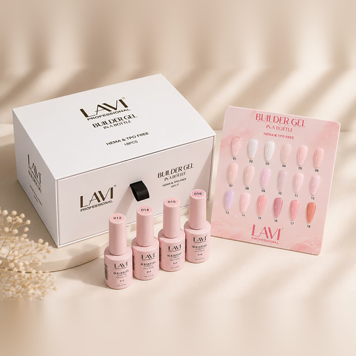 LAVI Builder Gel In A Bottle SET (18 Colors), 0.5oz (HEMA & TPO Free)