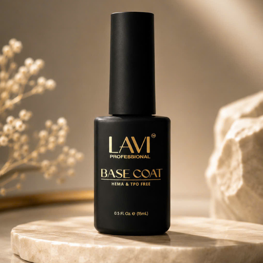 LAVI Gel 0.5oz - Base Coat with Black Cap (HEMA & TPO Free) (Pk: 216 pcs/case)