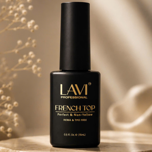 LAVI Gel 0.5oz - French Top Coat with Black Cap (HEMA & TPO Free) (Pk: 216 pcs/case)