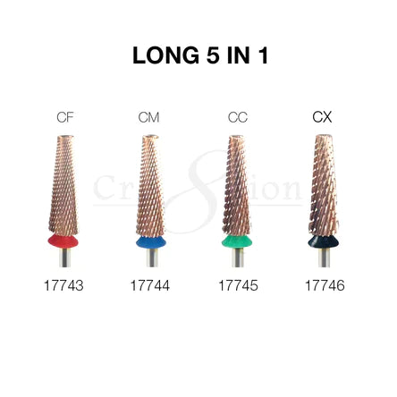 Cre8tion Nail Filing Bit Long 5 in 1 CF