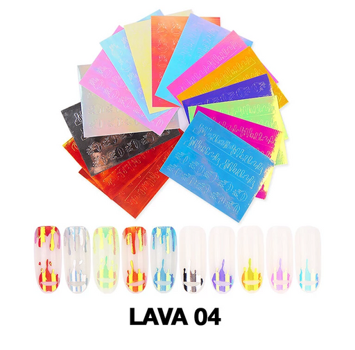 Cre8tion Nail Art Sticker, Lava 04, 16 pcs/bag, 1101-1085 OK0926MD