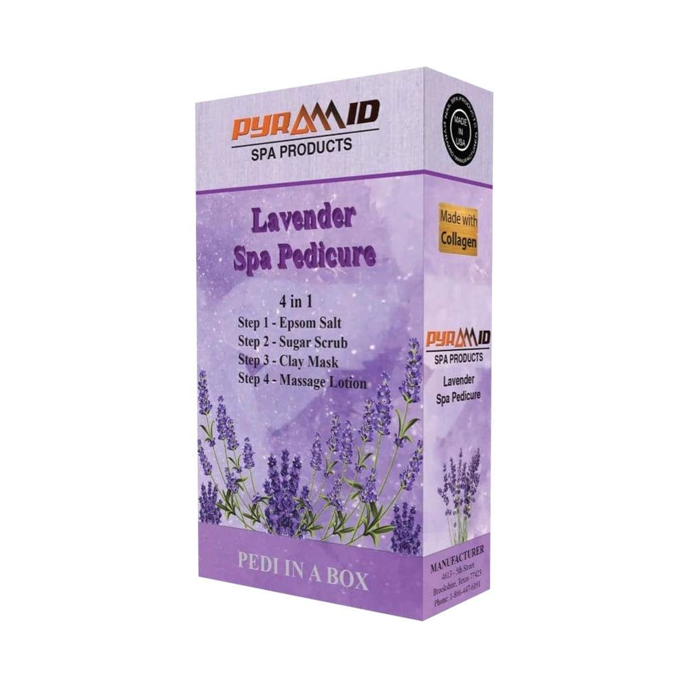 Pyramid Spa Pedicure 4in1 (Made With COLLAGEN), LAVENDER (Pk: 50 packs/case)