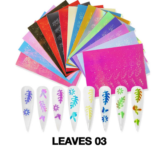 Cre8tion Nail Art Sticker, Leaves 3, 16 pcs/bag, 1101-1084 OK0926MD