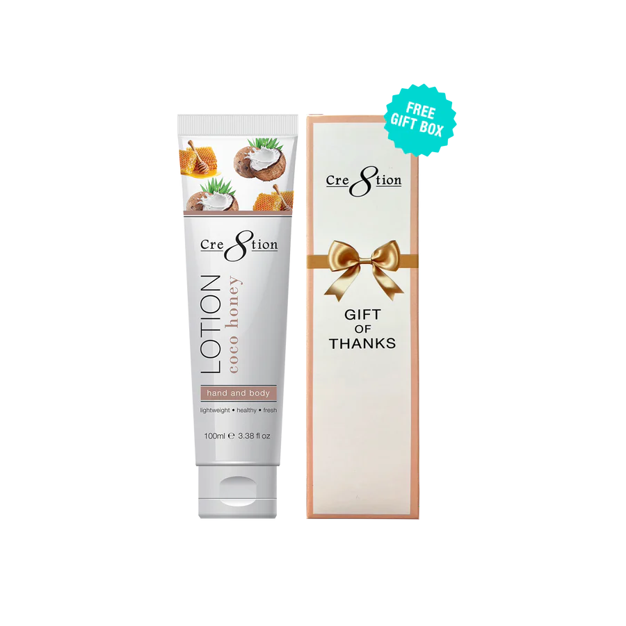 Cre8tion Hand & Body Lotion COCONUT HONEY, 100ml (3.3oz), (PK: 60 pcs/case, 104 cases/pallet)