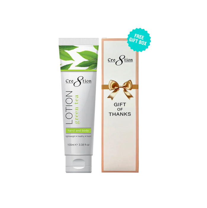 Cre8tion Hand & Body Lotion GREEN TEA, 100ml (3.3oz), (PK: 60 pcs/case, 104 cases/pallet)