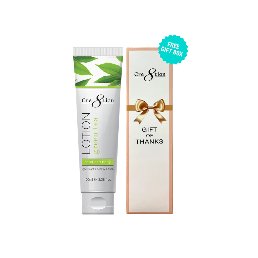 Cre8tion Hand & Body Lotion GREEN TEA, 100ml (3.3oz), (PK: 60 pcs/case, 104 cases/pallet)