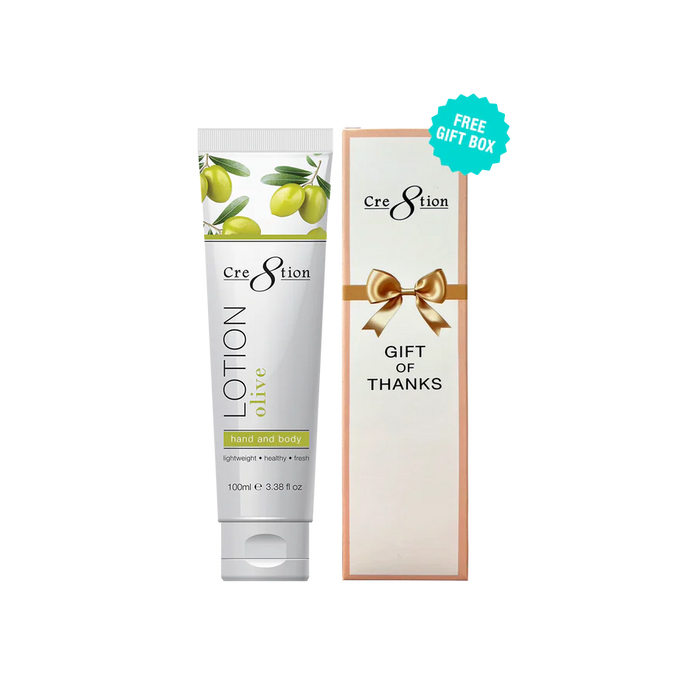 Cre8tion Hand & Body Lotion OLIVE, 100ml (3.3oz), (PK: 60 pcs/case, 104 cases/pallet)