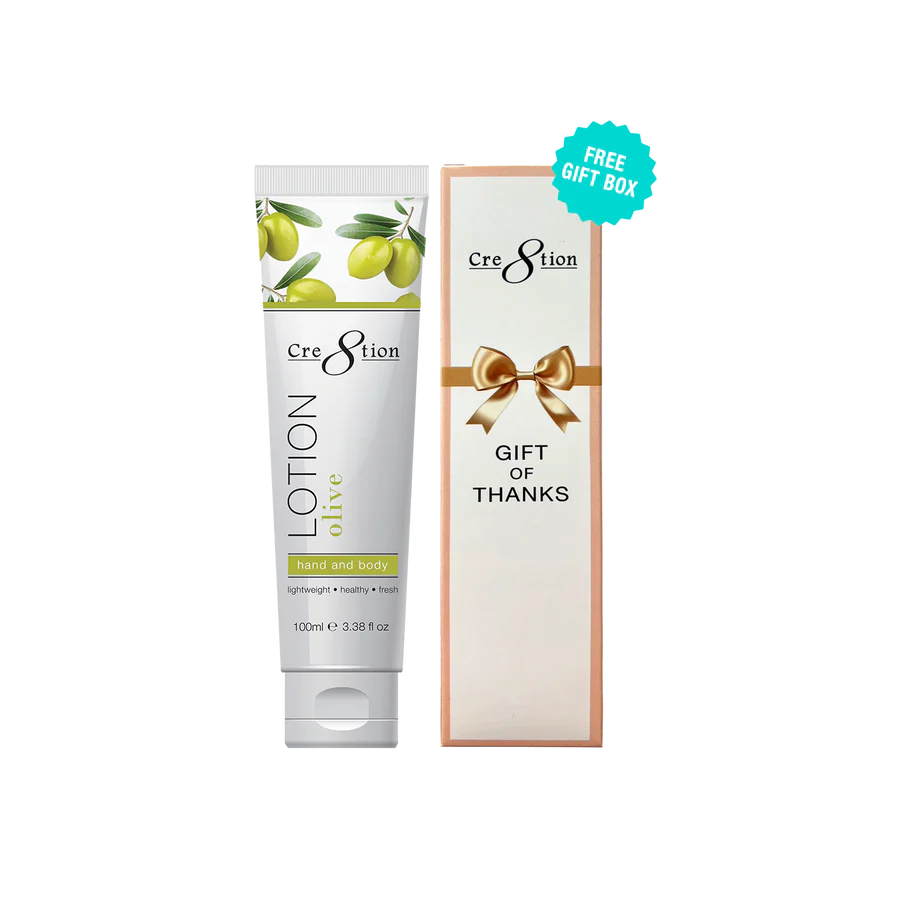 Cre8tion Hand & Body Lotion OLIVE, 100ml (3.3oz), (PK: 60 pcs/case, 104 cases/pallet)