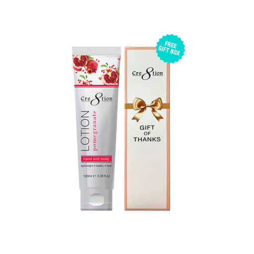 Cre8tion Hand & Body Lotion POMEGRANATE, 100ml (3.3oz), (PK: 60 pcs/case, 104 cases/ pallet)