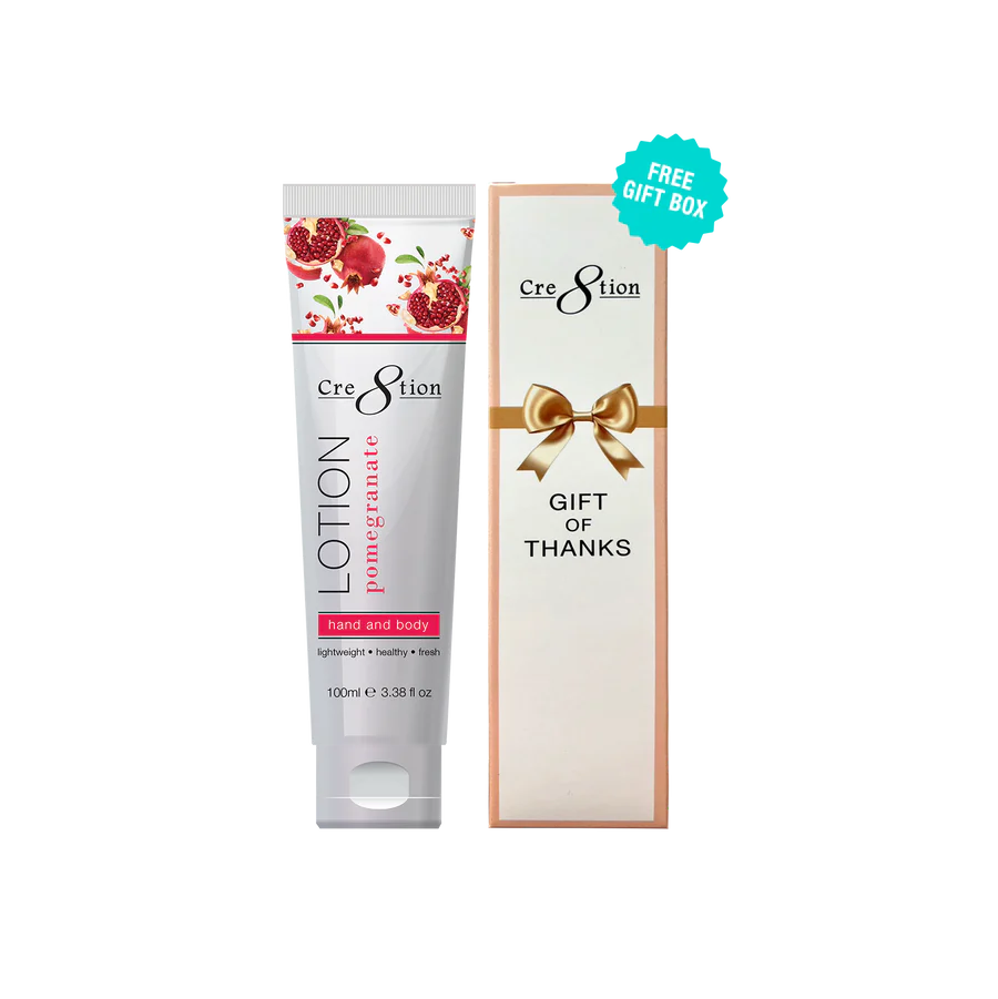 Cre8tion Hand & Body Lotion POMEGRANATE, 100ml (3.3oz), (PK: 60 pcs/case, 104 cases/ pallet)