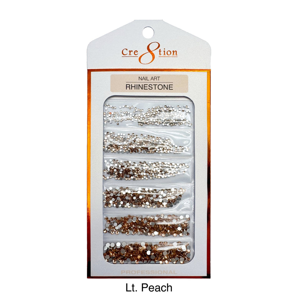 Cre8tion Rhinestone Nail Art - Light Peach (Pk: 80 pcs/pack)
