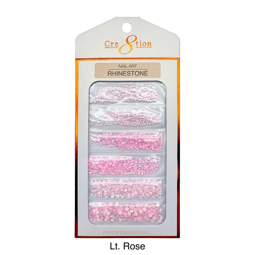 Cre8tion Rhinestone Nail Art - Light Rose (Pk: 80 pcs/pack)
