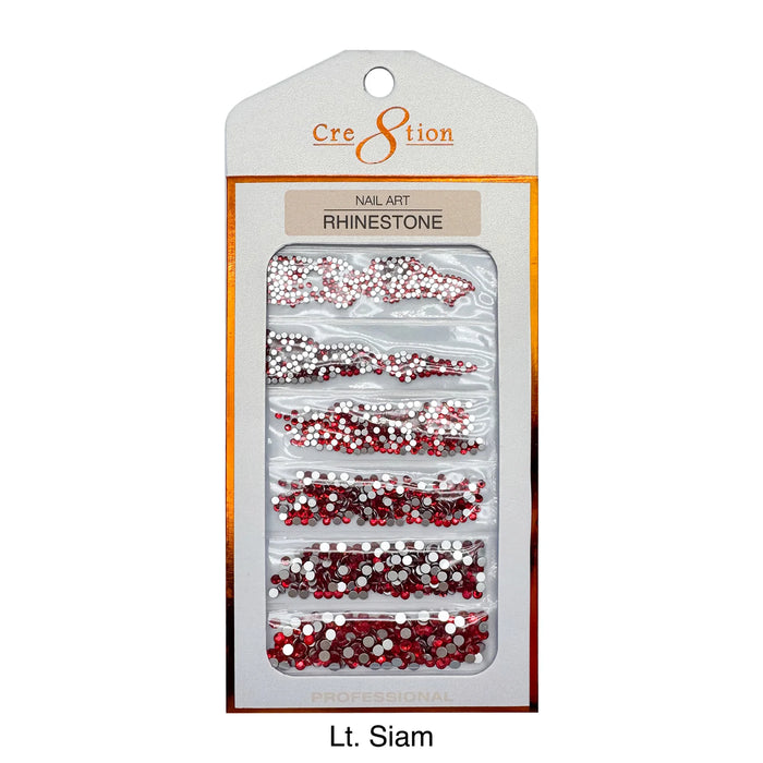 Cre8tion Rhinestone Nail Art - Light Siam (Pk: 80 pcs/pack)