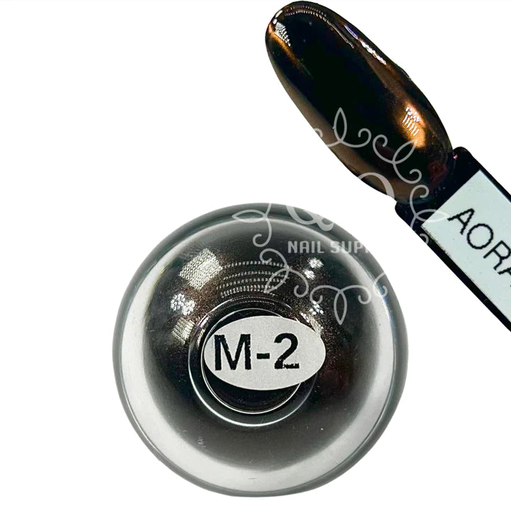 Aora Metal Chrome Powder, M-02, Brown, 1g (PK: 360pcs/case)