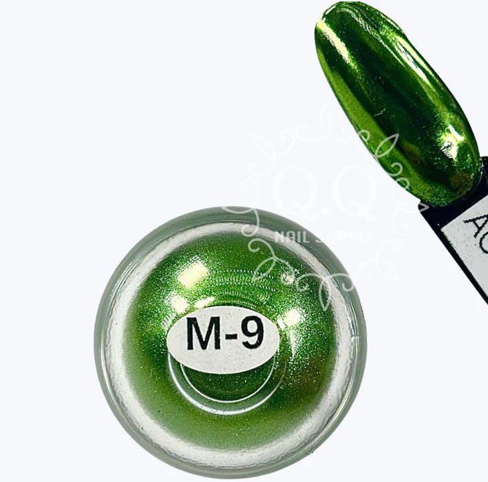 Aora Metal Chrome Powder, M-09, Green, 1g (PK: 360pcs/case)