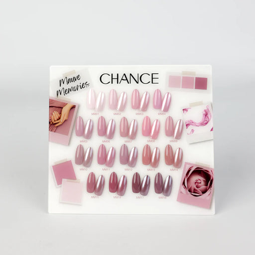 Chance Counter Display Color Chart (18 Colors) - Mauve Memories Collection