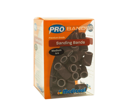 Medicool Sanding Bands, RED - MEDIUM (Pk: 100 pcs/box)