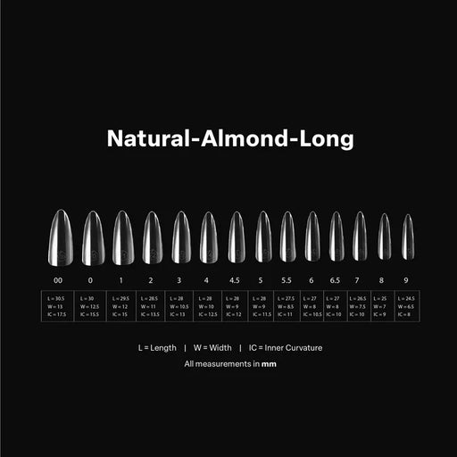 Apres Gel-X Extension, Natural Almond Long, Box of Tips, N-AL, 53772 (PK: 600pcs/ box)