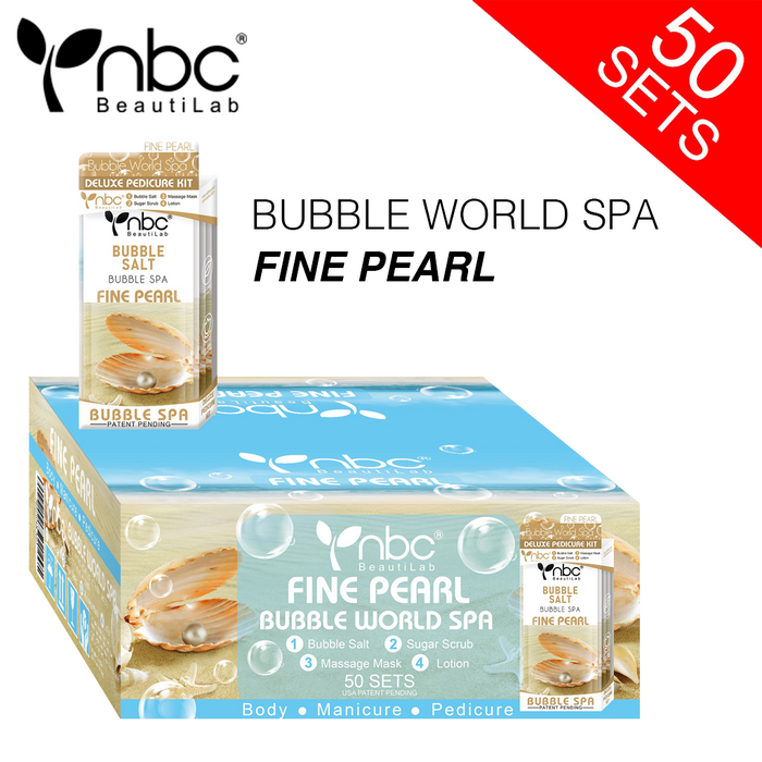 NBC BUBBLE Pedicure Kit 4 Step, CASE, FINE PEARL (Pk: 50 sets/case)