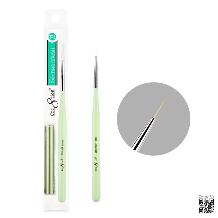 Cre8tion Nail Art Painting Brush, Long, 11mm (Pk: 10 pcs./pack)