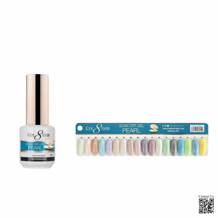 Cre8tion Gel 0.5oz - PEARL (18 Colors) Collection 000