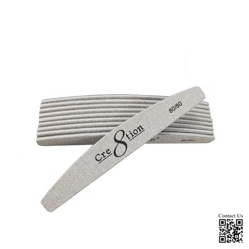 Cre8tion Premium Zebra Nail Files Harbor Bridge, Grit 100/100, CASE (Pk: 50 pcs/pack, 30 packs/case)