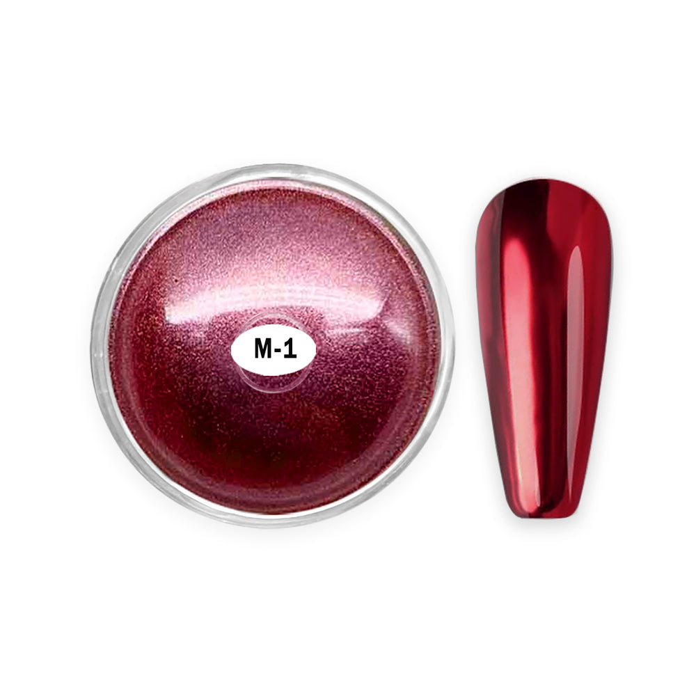 Aora Metal Chrome Powder 1g, M1 - Red (Pk: 360 pcs/case)