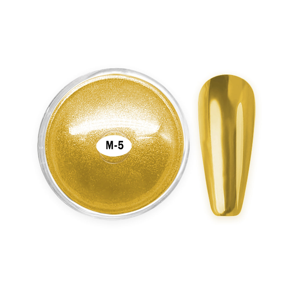 Aora Metal Chrome Powder 1g, M5 - Gold (Pk: 360 pcs/case)
