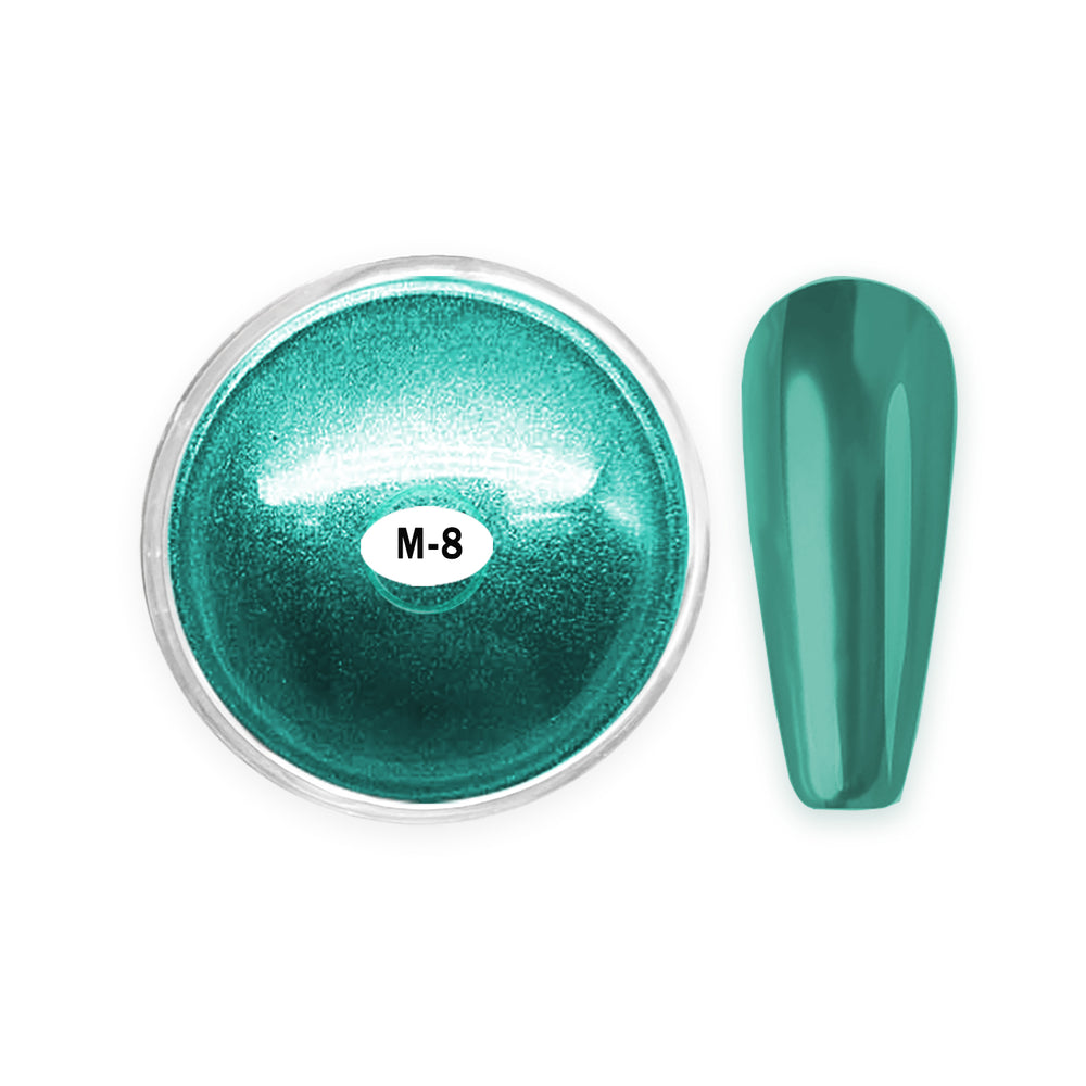 Aora Metal Chrome Powder 1g, M8 - Teal (Pk: 360 pcs/case)