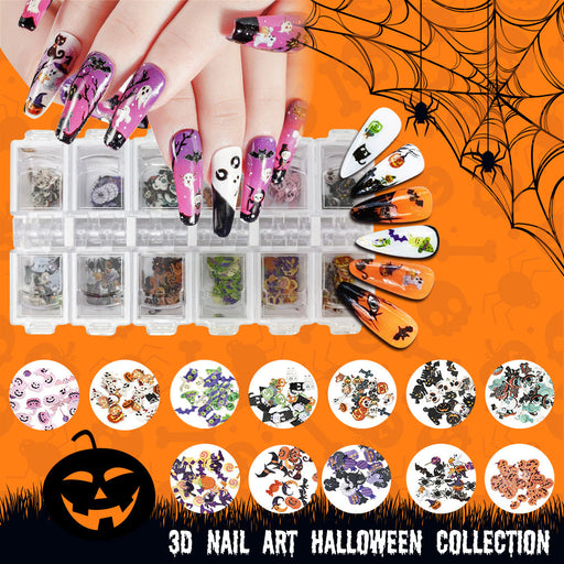 Airtouch Nail Art Paper, Halloween Collection Box, 12 designs/box